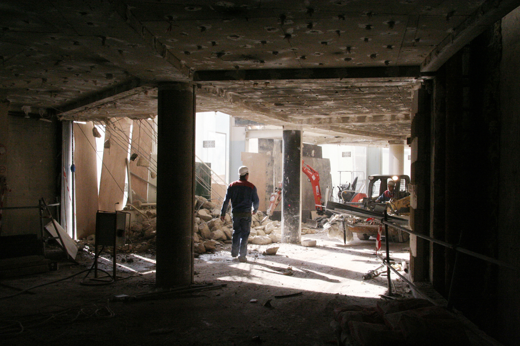 Le chantier du Théâtre National de Bretagne par Caroline Ablain Photographe à Rennes